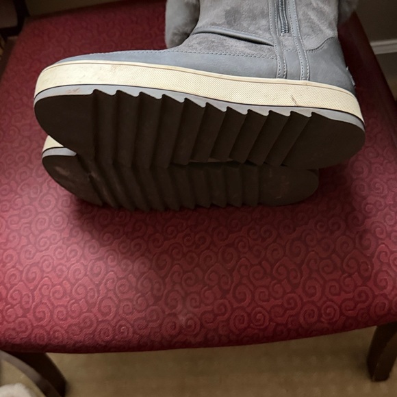 Koolaburra Gray Winter Boots with Faux Fur by Uggs size 6 zipper style - Picture 6 of 9